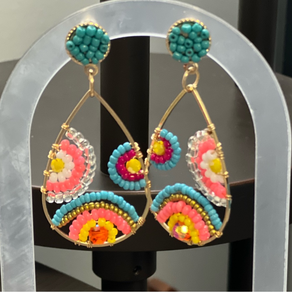 Tropical Beaded Earrings